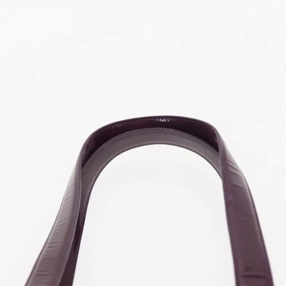 CHANEL Tote Bag Patent leather Purple Gold CC Auth bs29957 - Picture 9 of 16